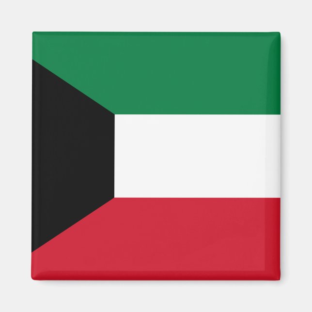 Kuwait-Flagge Magnet (Vorne)