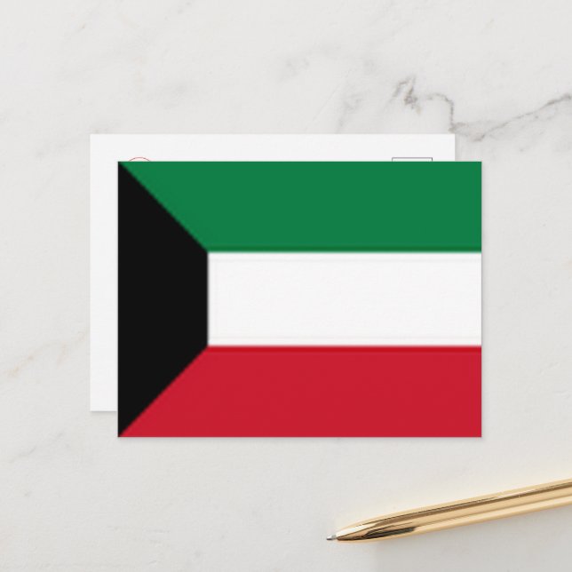 Kuwait - Flagge - Postkarte (Vorderseite/Rückseite Beispiel)