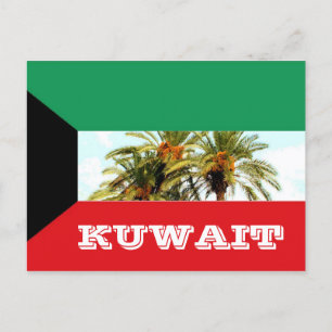 Kuwait-Flagge Postkarte