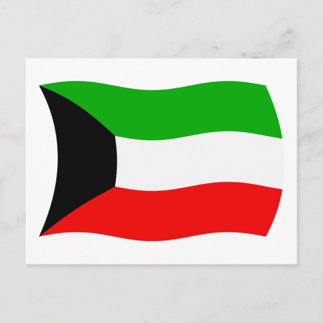 Kuwait-Flagge-Postkarte Postkarte (Vorderseite)