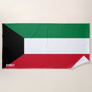 Kuwait-Flagge Prächtig Patriotisch Strandtuch