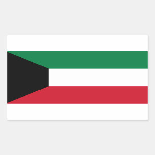 Kuwait-Flagge Rechteckiger Aufkleber