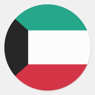 Kuwait-Flagge Runder Aufkleber