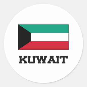 Kuwait-Flagge Runder Aufkleber
