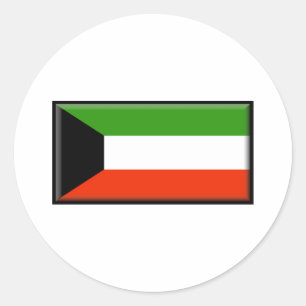 Kuwait-Flagge Runder Aufkleber