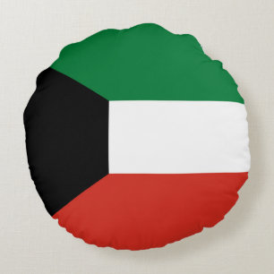 Kuwait-Flagge Rundes Kissen