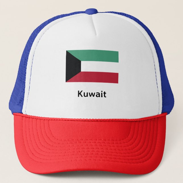 Kuwait-Flagge Truckerkappe (Vorderseite)
