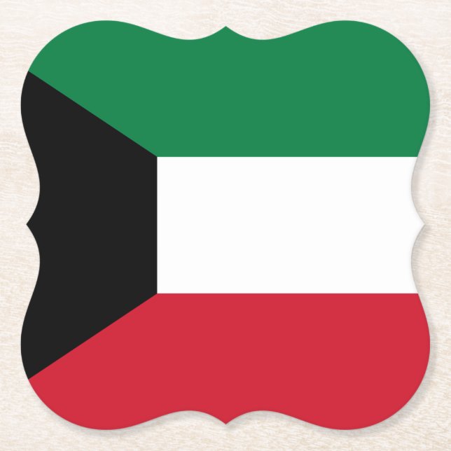 Kuwait-Flagge Untersetzer (Vorderseite)
