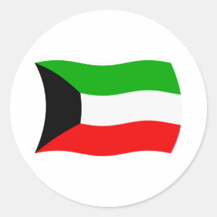 Kuwait-Flaggen-Aufkleber Runder Aufkleber