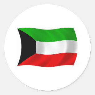 Kuwait-Flaggen-Aufkleber Runder Aufkleber