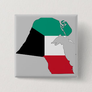 Kuwait-Flaggen-Karte Button