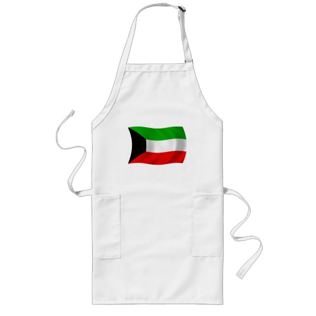 Kuwait-Flaggen-Schürze Lange Schürze (Vorne)