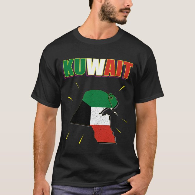 Kuwait,Kuwait-Karte,Flagge von Kuwait,Kuwait-Flagg T-Shirt (Vorderseite)