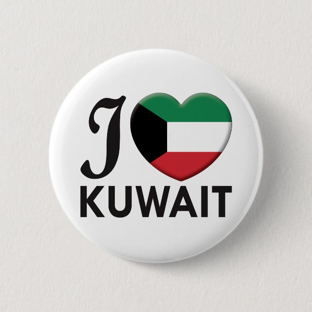 Kuwait-Liebe Button (Vorderseite)