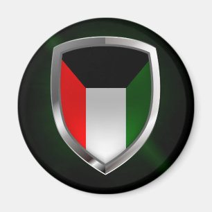 Kuwait Metallic Emblem Magnet