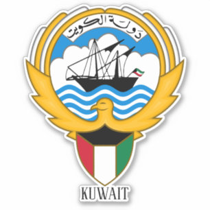 Kuwait National Emblem Patriotic Aufkleber