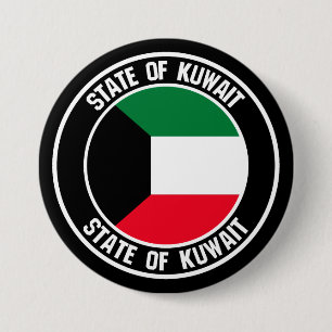 Kuwait Round Emblem Button