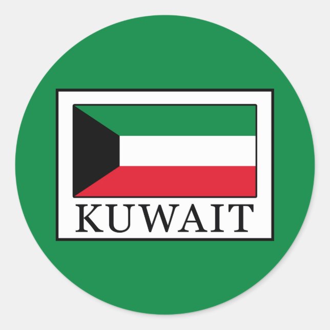 Kuwait Runder Aufkleber (Vorderseite)