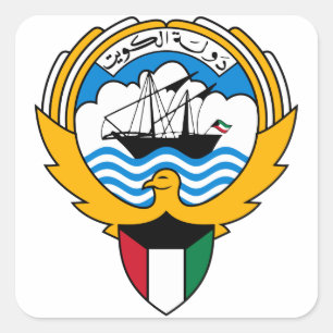 Kuwait-Symbol Quadratischer Aufkleber