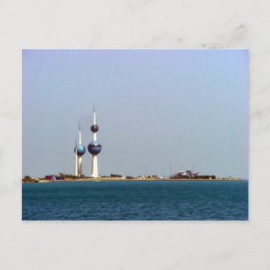Kuwait Towers Blick aufs Meer Postkarte