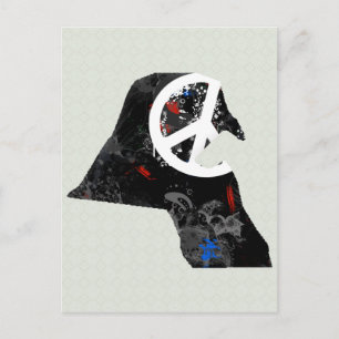 Kuwait Trendy Peace Sign with Kuwaiti map Postkarte