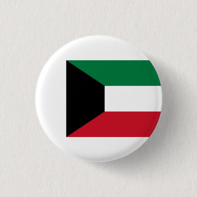 Kuwaitische Flagge, Flagge Kuwaits Button (Vorderseite)