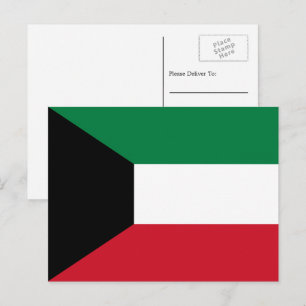 Kuwaitische Flagge, Flagge Kuwaits Postkarte