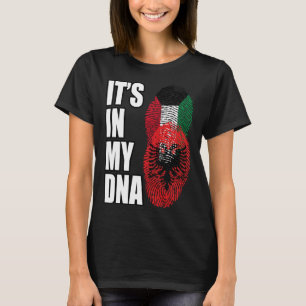 Kuwaitischer und albanischer Mix-DNA-Erbe-Flagge T-Shirt