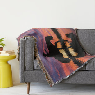 KUWBOY AUF PFERDE SONNENUNTERGANG DECKE