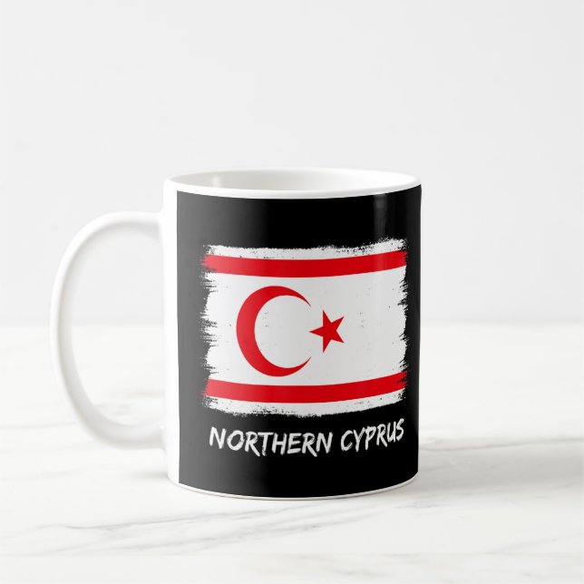 Kuzey Kibris Flag Nord Zypern Kaffeetasse (Links)
