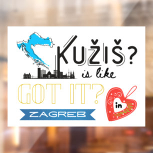 Kužiš? Zagreb Kroatien Fensteraufkleber