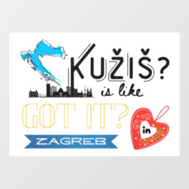 Kužiš? Zagreb Kroatien Fensteraufkleber