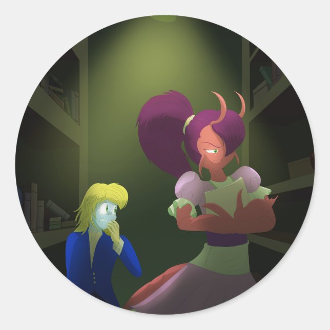 Kuzoura und Crayfish Girl Runder Aufkleber (Vorderseite)