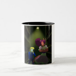 Kuzoura und Krebsschwester Zweifarbige Tasse
