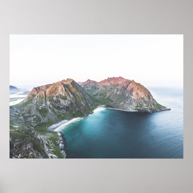 Kvalvika Beach Lofoten Inseln Poster (Vorne)