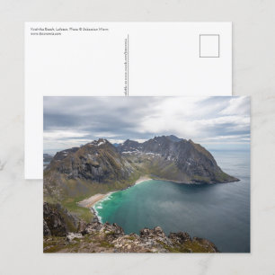 Kvalvika Beach Lofoten Postkarte
