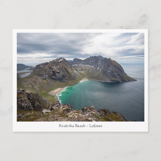 Kvalvika Beach Lofoten Postkarte (Vorderseite)