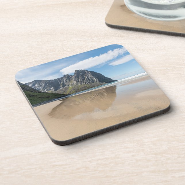 Kvalvika Lofoten Norwegen Getränkeuntersetzer (Linke Seite)