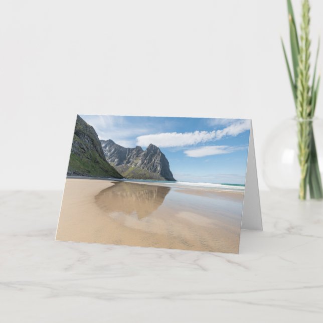 Kvalvika Lofoten Norwegen Karte (Vorderseite)