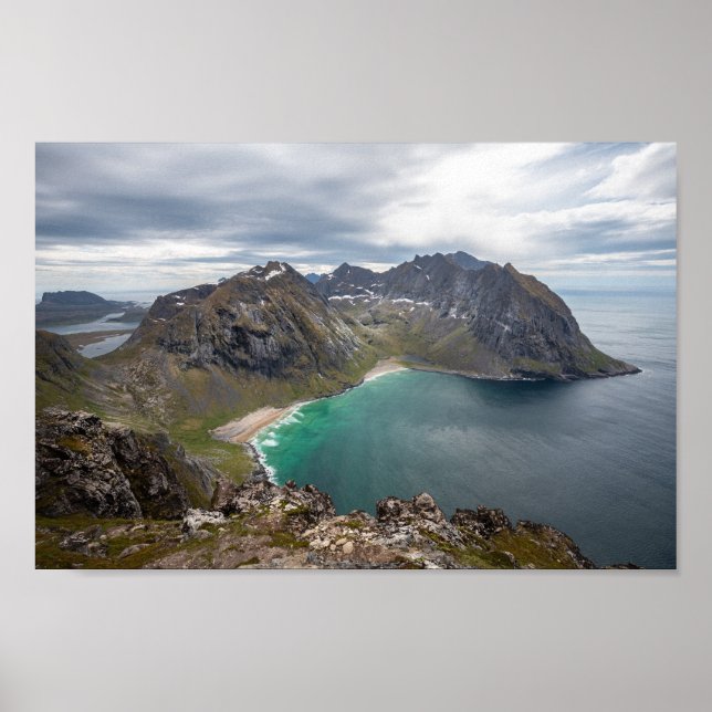 Kvalvika Lofoten Norwegen Poster (Vorne)
