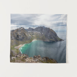 Kvalvika Lofoten Norwegen Wandteppich