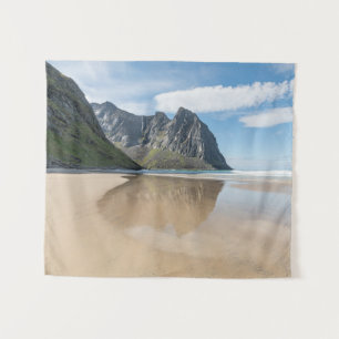 Kvalvika Lofoten Norwegen Wandteppich