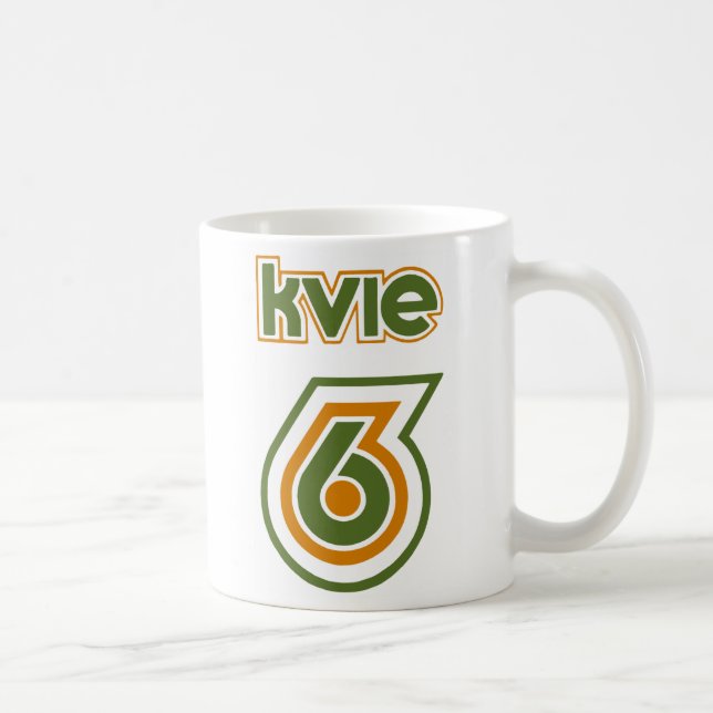 KVIE Retro Tassen-Siebzigerjahre Logo Kaffeetasse (Rechts)