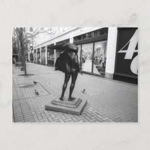 Kvinneakt und die Tauben Einladungspostkarte