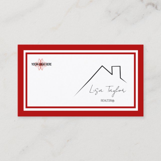 KW Colors Double Red Business Card Visitenkarte (Vorderseite)