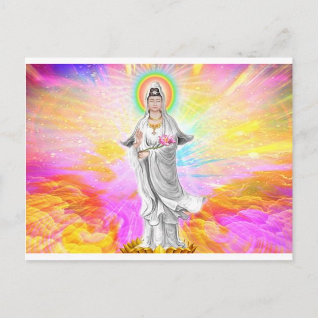 Kwan Yin Die Göttin des Mitgefühls Postkarte (Vorderseite)