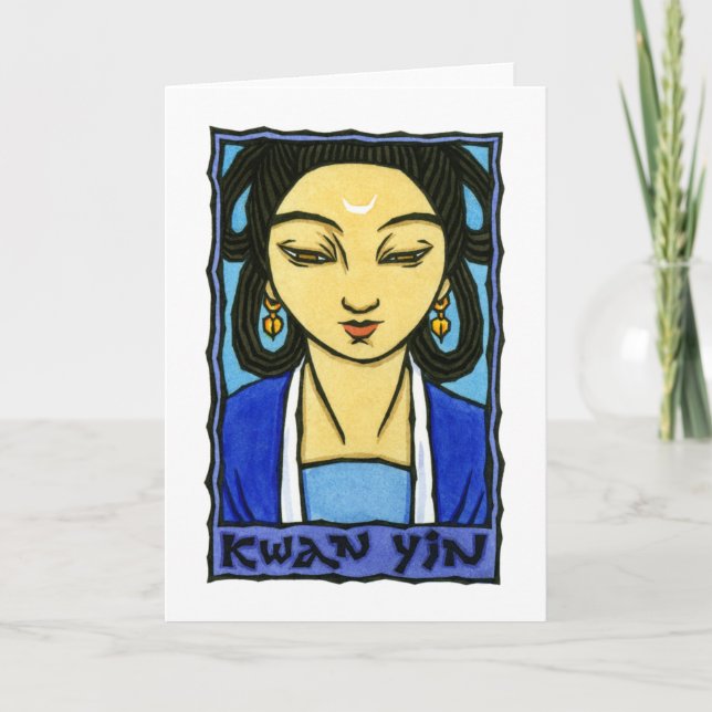 Kwan Yin Greeting Card Karte (Vorderseite)
