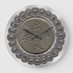 Kwan Yin Medallion Große Wanduhr