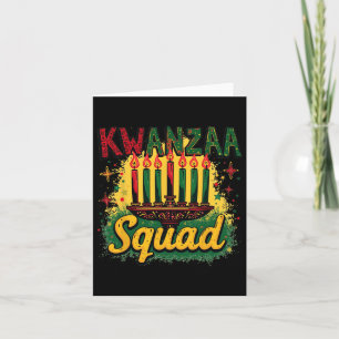 Kwanza Squad Afro-Amerikanischer Happy Kwanza Fami Karte
