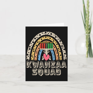 Kwanza Squad Familie Weihnachten Afro-Amerikanisch Karte